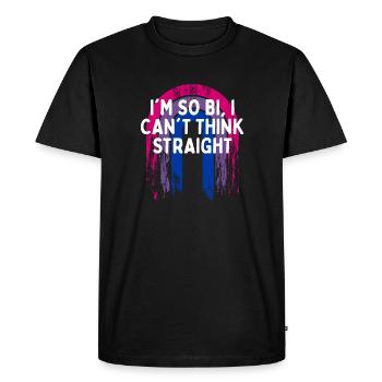 Donc Bi Je ne peux pas penser bisexuel hétérosexuel LGBTQ Bi - T-shirt Premium bio Homme - noir - Devant - Nico (187cm)