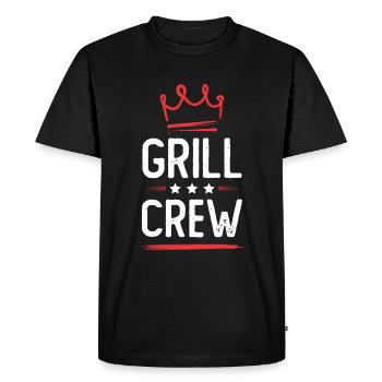 Équipage de grillades - T-shirt Premium bio Homme - noir - Devant - Nico (187cm)