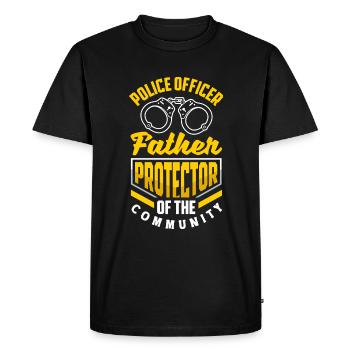 Conception de la fête des pères et du protecteur pour - T-shirt Premium bio Homme - noir - Devant - Nico (187cm)