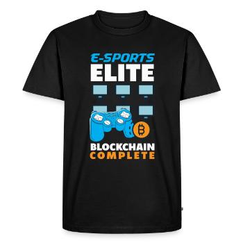 Crypto-monnaie Récompenses Gaming Blockchain Gamer - T-shirt Premium bio Homme - noir - Devant - Nico (187cm)