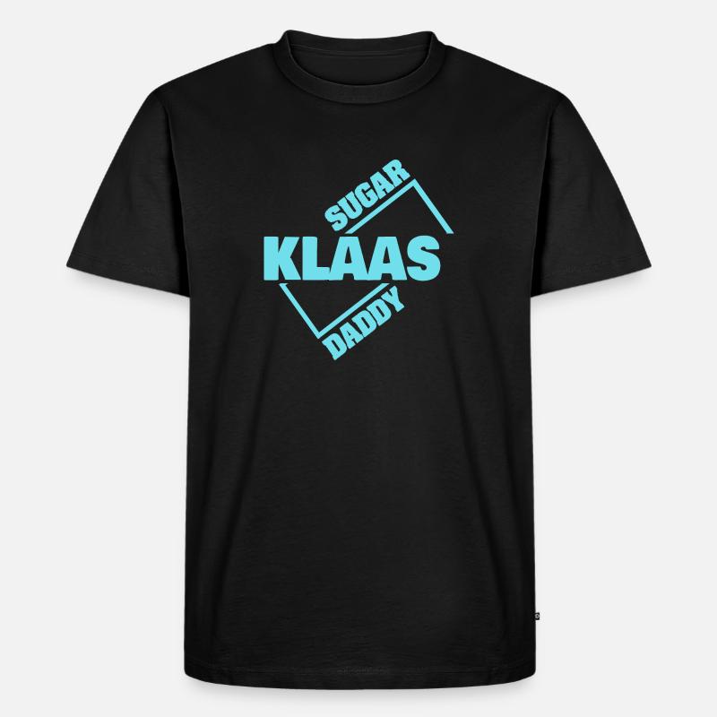 Klaas als Sugardaddy - Männer Premium Bio T-Shirt - Schwarz