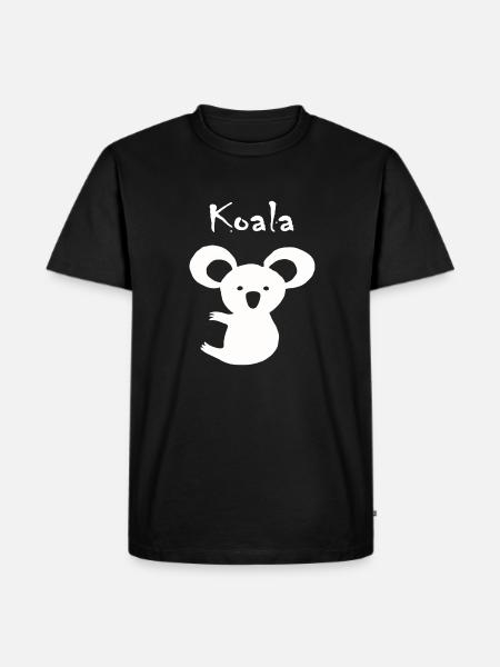 Koala - Männer Premium Bio T-Shirt - Schwarz