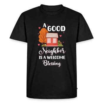 Neighborhood Friends Humor Alcohol - Men's Premium Organic T-Shirt - black - Front - Nico (187cm)