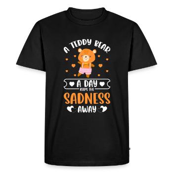 Bear Childhood Kids Cute - Men's Premium Organic T-Shirt - black - Front - Nico (187cm)