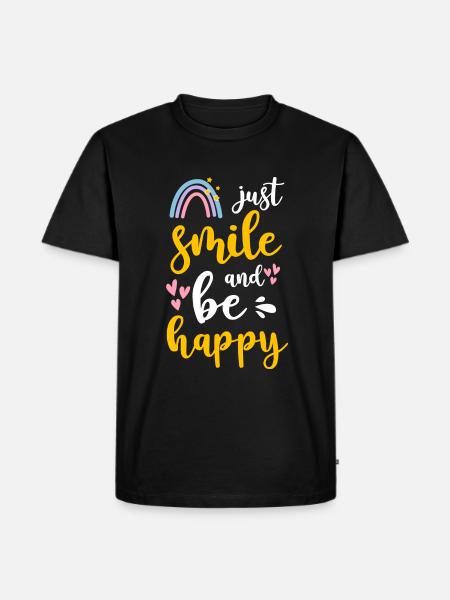 Happiness Positive Holiday - Men's Premium Organic T-Shirt - black