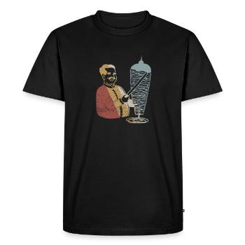 Doner Kebab Retro Style Vintage - T-shirt Premium bio Homme - noir - Devant - Nico (187cm)