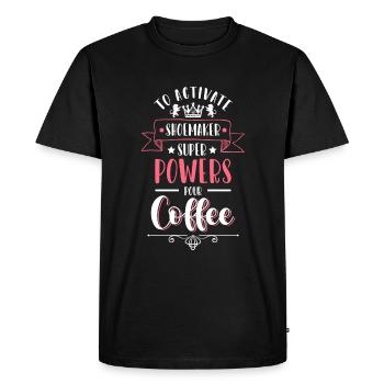 Schuster Shoe Craftsman Sole - Men's Premium Organic T-Shirt - black - Front - Nico (187cm)