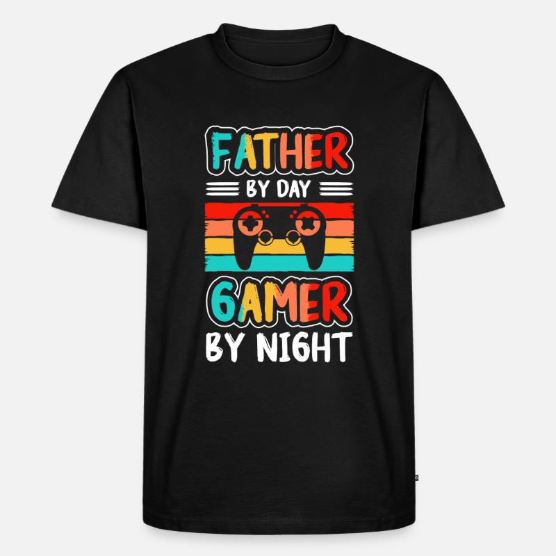 Nerd Online-Game Geek - Männer Premium Bio T-Shirt - Schwarz