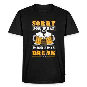 Alcooliques Excès d’alcool Liqueur amusante - T-shirt Premium bio Homme - noir - Devant - Nico (187cm)