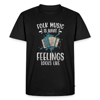 Musique folklorique Culture Pays - T-shirt Premium bio Homme - noir - Devant - Nico (187cm)