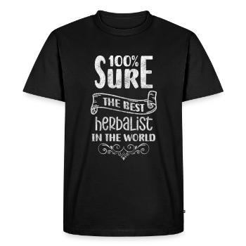 Herbes médicinales nature naturopathe médecin - T-shirt Premium bio Homme - noir - Devant - Nico (187cm)