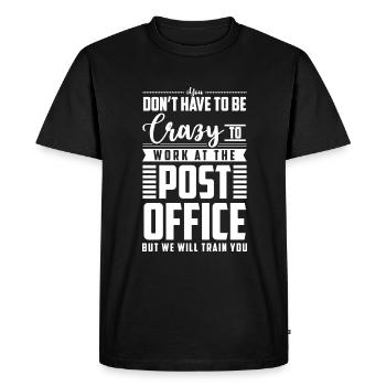 Postman work - Men's Premium Organic T-Shirt - black - Front - Nico (187cm)