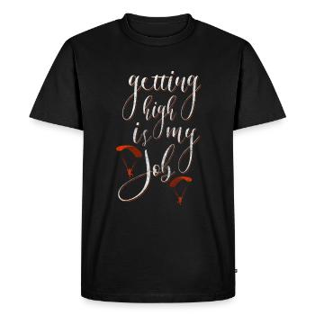 Sports de saut en parachute - T-shirt Premium bio Homme - noir - Devant - Nico (187cm)