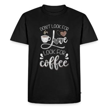 Barista Caffeine Milk - Men's Premium Organic T-Shirt - black - Front - Nico (187cm)