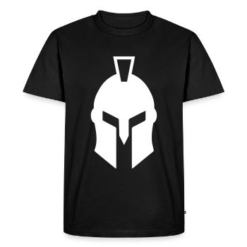 Spartan Helmet - Men's Premium Organic T-Shirt - black - Front - Nico (187cm)
