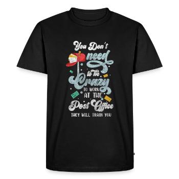 Facteur, Colis, Courrier, Facteur - T-shirt Premium bio Homme - noir - Devant - Nico (187cm)