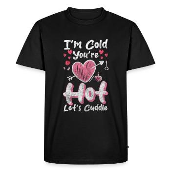 Relation Affection Romantique - T-shirt Premium bio Homme - noir - Devant - Nico (187cm)