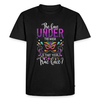 Protection masquée pour défilé de fête - T-shirt Premium bio Homme - noir - Devant - Nico (187cm)