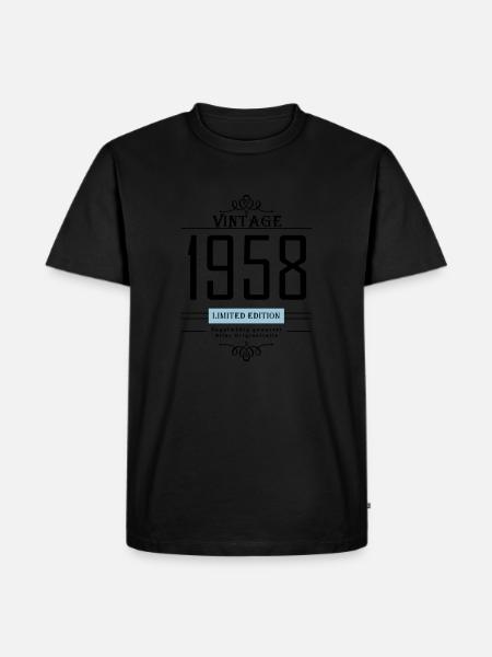 Millésime 1958 - Edition Limitée (Vecteur) - T-shirt Premium bio Homme - noir