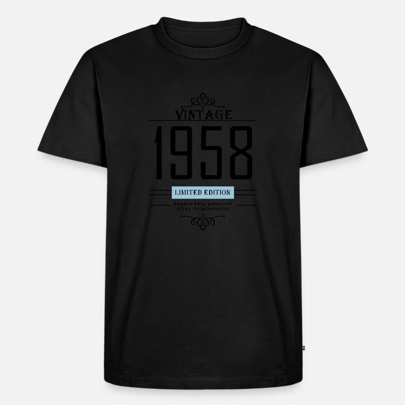 Vintage 1958 - Limited Edition (Vektor) - Männer Premium Bio T-Shirt - Schwarz