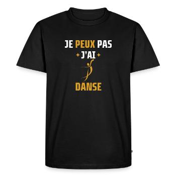 je peux pas j'ai danse - T-shirt Premium bio Homme - noir - Devant - Nico (187cm)