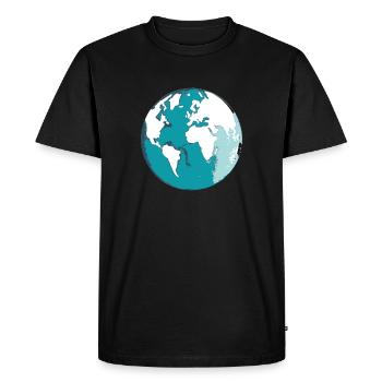 Dessin de la Terre - T-shirt Premium bio Homme - noir - Devant - Nico (187cm)