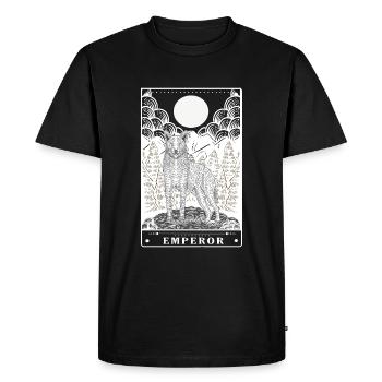 Gothique - La conception de la carte de tarot de l’empereur - T-shirt Premium bio Homme - noir - Devant - Nico (187cm)