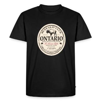 Bison - Buffalo - Canada - Men's Premium Organic T-Shirt - black - Front - Nico (187cm)