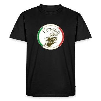 Venise, Venezia, Venice, I Love Venise Italie - T-shirt Premium bio Homme - noir - Devant - Nico (187cm)