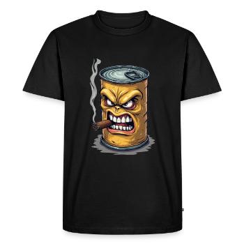Étain - T-shirt Premium bio Homme - noir - Devant - Nico (187cm)