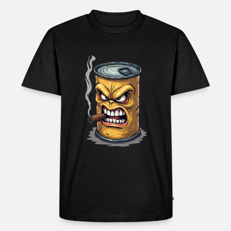 Blechdose - Männer Premium Bio T-Shirt - Schwarz