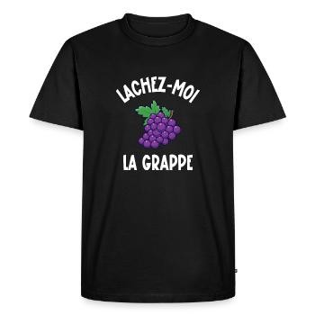 lâchez-moi la grappe - T-shirt Premium bio Homme - noir - Devant - Nico (187cm)