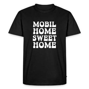 mobil home sweet home - T-shirt Premium bio Homme - noir - Devant - Nico (187cm)