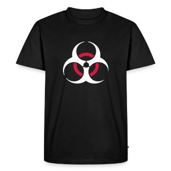 hardstyle biohazard - Men's Premium Organic T-Shirt - black - Front - Nico (187cm)