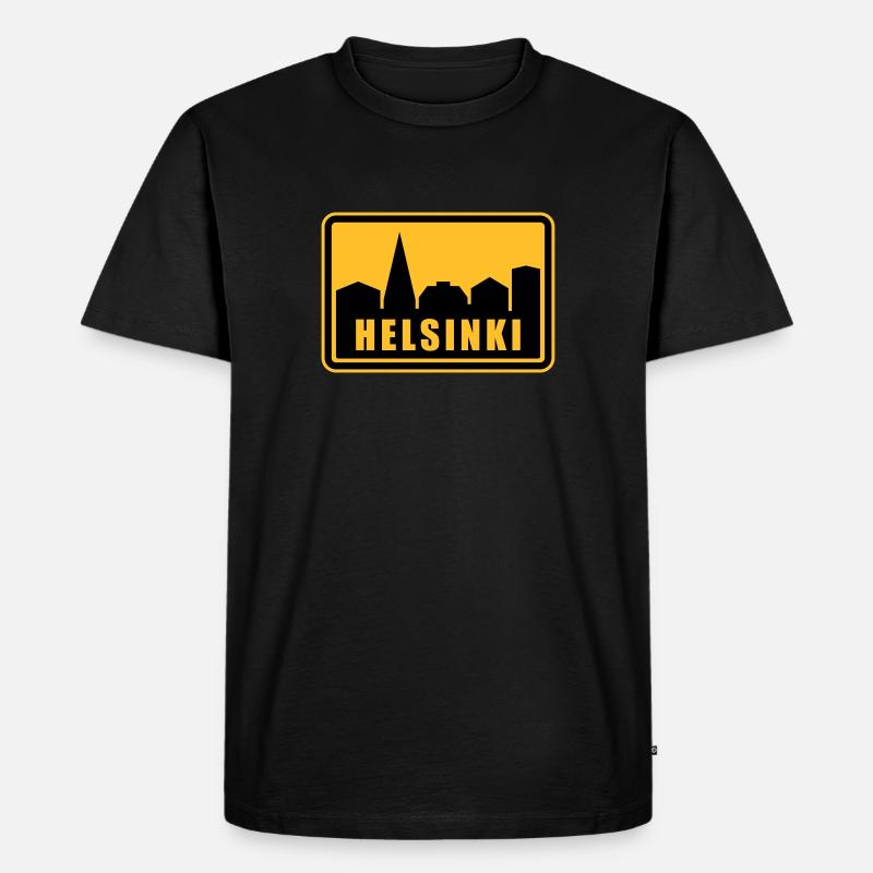 Helsinki - Männer Premium Bio T-Shirt - Schwarz