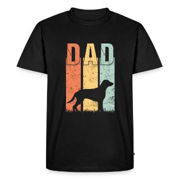 Curly Coated Retriever Dad Papa Master Dog Papa - T-shirt Premium bio Homme - noir - Devant - Nico (187cm)