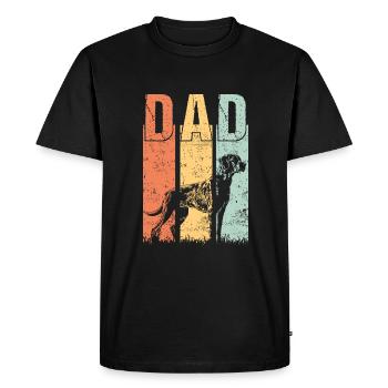Mountain Cur Dog Dad Papa Master Vintage - Men's Premium Organic T-Shirt - black - Front - Nico (187cm)