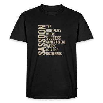 Sassoon - Succès - T-shirt Premium bio Homme - noir - Devant - Nico (187cm)
