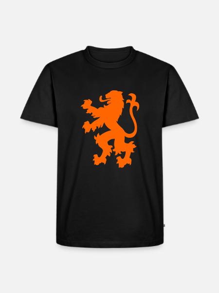 Hollands statsvapen Orange lejon - Ekologisk premium-T-shirt herr - svart