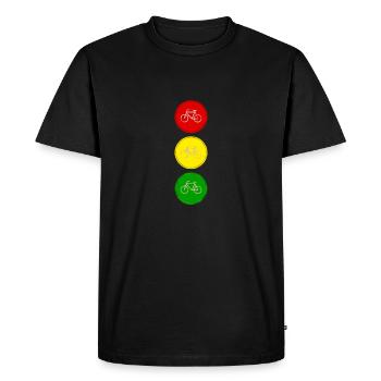 Feu de circulation vélo vélo - T-shirt Premium bio Homme - noir - Devant - Nico (187cm)