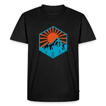 Outdoor Travel Adventure Nature - Men's Premium Organic T-Shirt - black - Front - Nico (187cm)