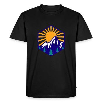 Aventure en plein air Explorez la nature - T-shirt Premium bio Homme - noir - Devant - Nico (187cm)