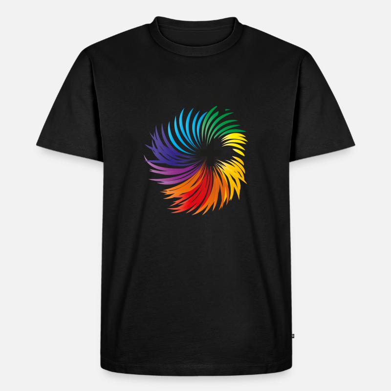 Frauenrechte mit Regenbogenfarben - Männer Premium Bio T-Shirt - Schwarz