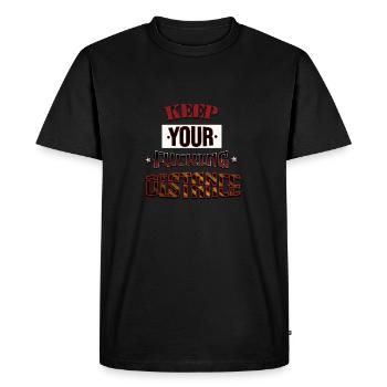 GARDEZ VOTRE DISTANCE FUCKING - T-shirt Premium bio Homme - noir - Devant - Nico (187cm)