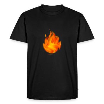 Fire - Men's Premium Organic T-Shirt - black - Front - Nico (187cm)