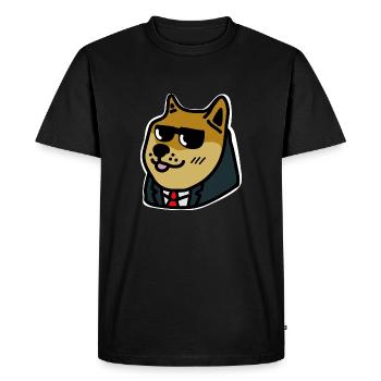 Doge d'affaires - T-shirt Premium bio Homme - noir - Devant - Nico (187cm)