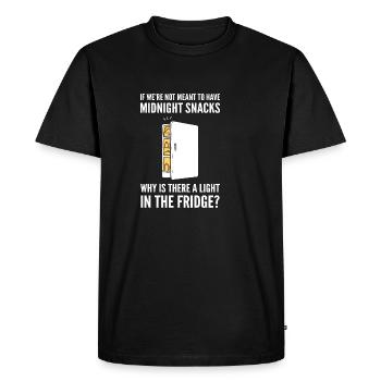 Midnight Snacks. Evening Person Gift - Men's Premium Organic T-Shirt - black - Front - Nico (187cm)