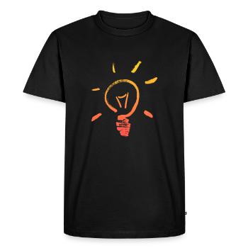 Light bulb vintage lamp on lights - Men's Premium Organic T-Shirt - black - Front - Nico (187cm)