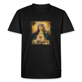 Jésus Marie Sainte Marie - T-shirt Premium bio Homme - noir - Devant - Nico (187cm)