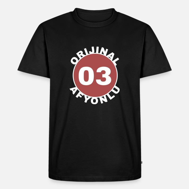 Afyon - Männer Premium Bio T-Shirt - Schwarz